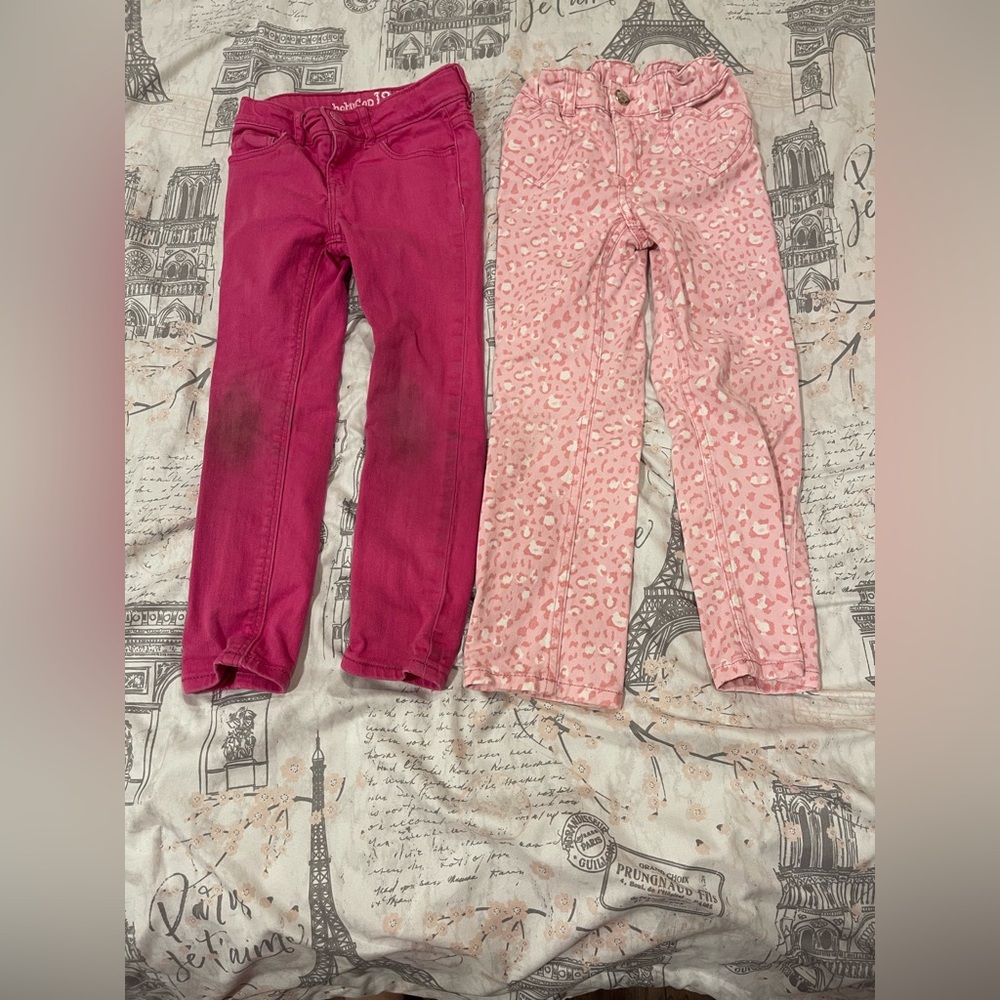 Kids Baby Gap Pink and H&M Leopard Print Bottoms size 5